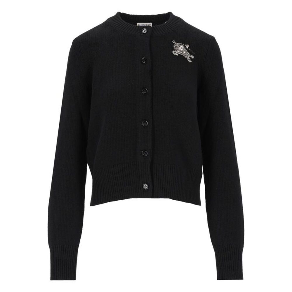 Burberry Women Wool And Cashmere Cardigan With Ekd